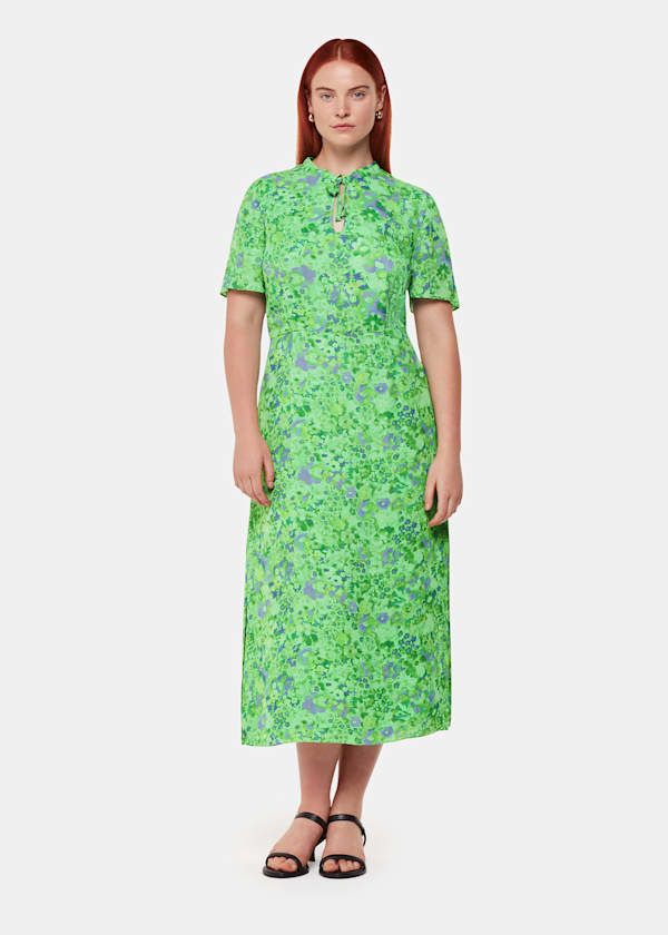 Green Lucid Floral Bonnie Dress