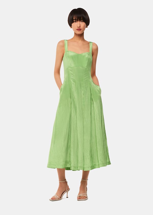 Whistles snow blossom pleated dress sale