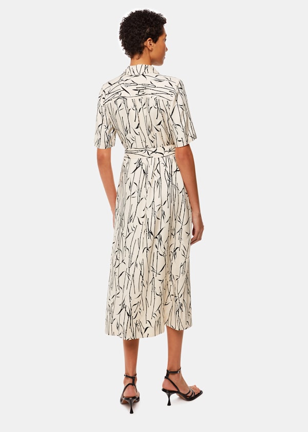 Ivory Bamboo Shoots Fontella Dress