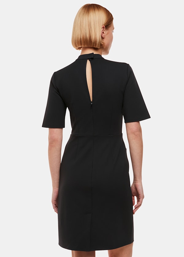 Black Alma Ponte Shift Dress