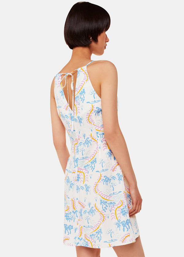 Ivory Rainforest Linen Blend Dress
