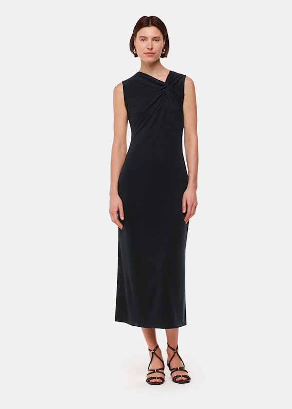 Black Saoirse Twist Jersey Dress
