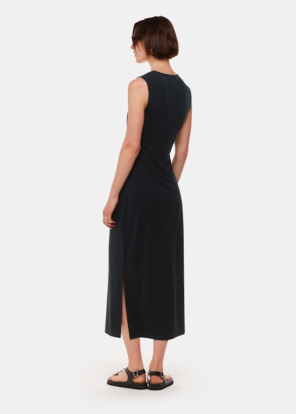 Black Saoirse Twist Jersey Dress