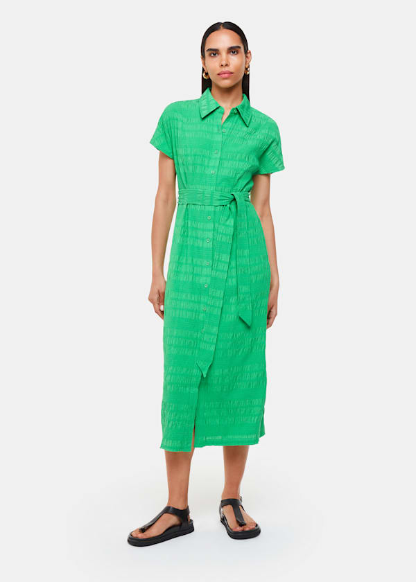Green Millie Textured Dress