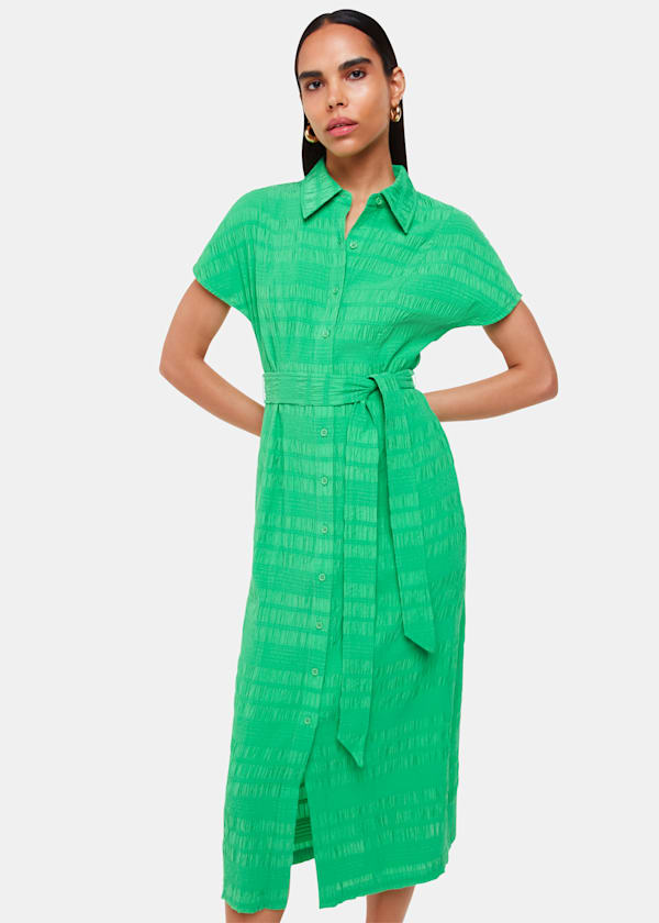 Green Millie Textured Dress
