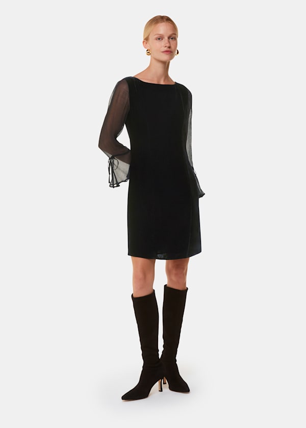 Black Myla Velvet Mini Dress