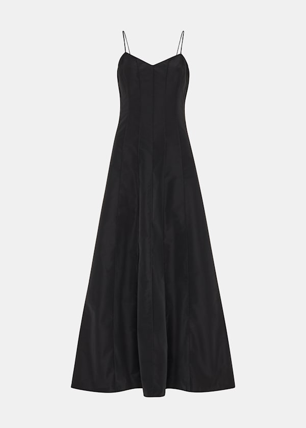 Black Laverne Taffeta Maxi Dress