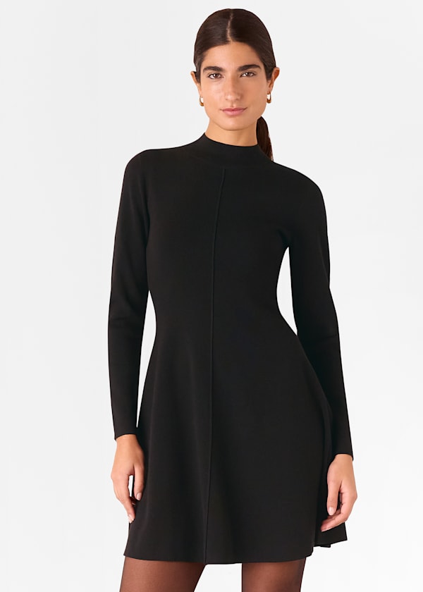 Black Sophie Flippy Knitted Dress