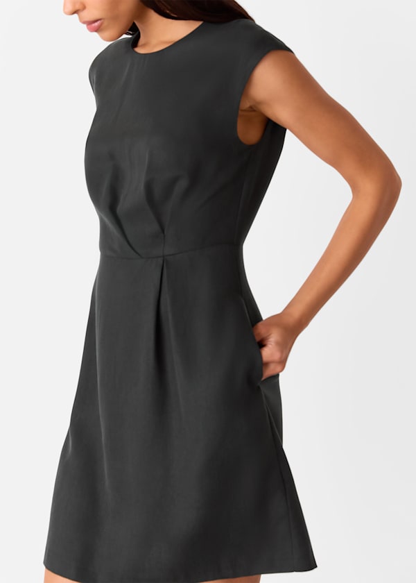 Black Twist Detail Mini Dress