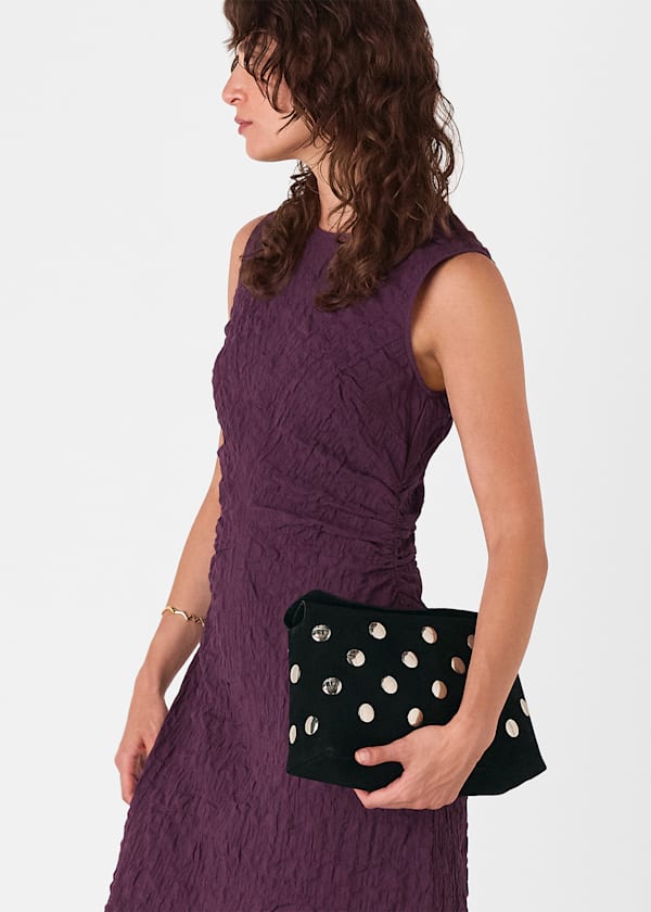 Plum Petite Lori Textured Midi Dress