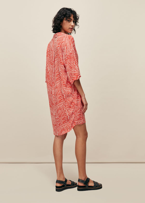 Multicolour Tiger Palm Print Lola Dress