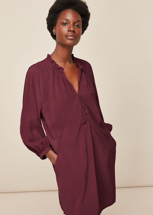 Burgundy Enora Dress
