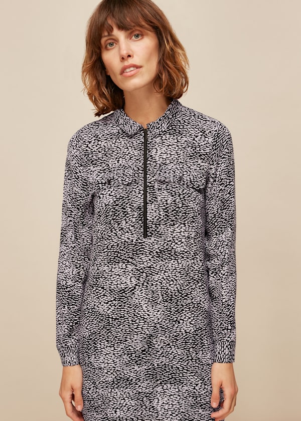 Multicolour Kay Ripple Print Shift Dress