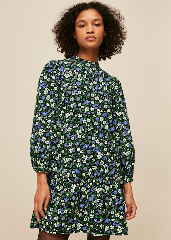 Multicolour Floral Baby Cord Dress