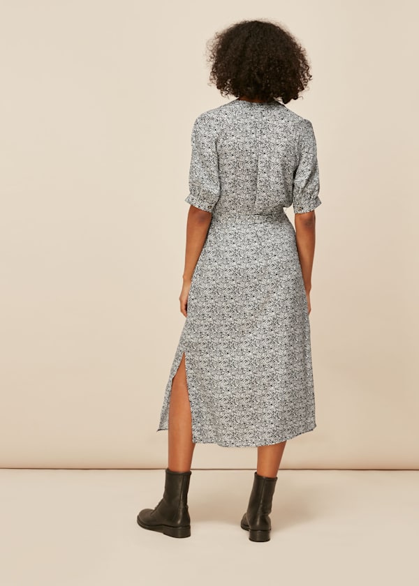 Black Olivia Mixed Animal Dress