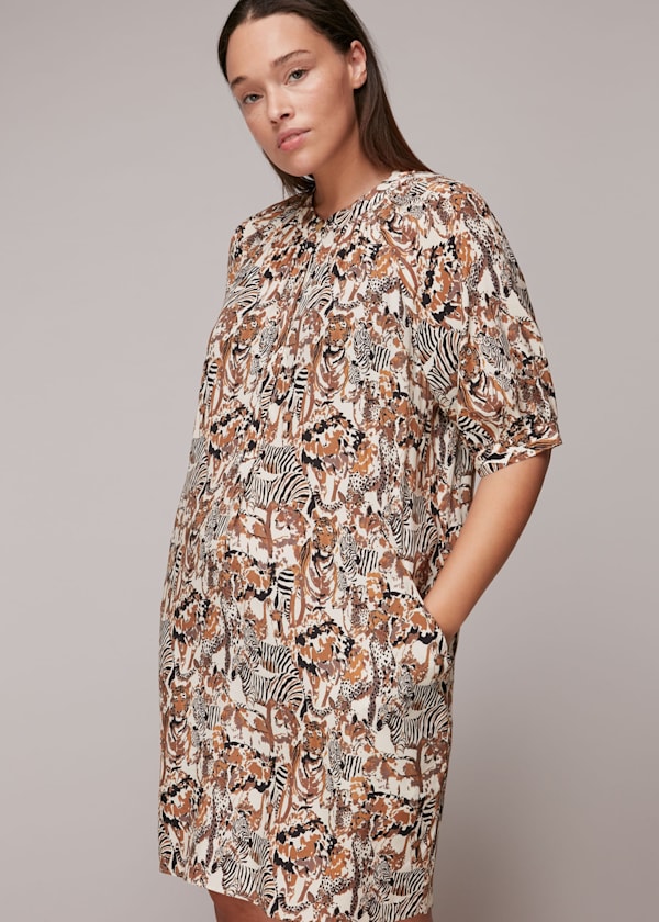 Multicolour Camo Safari Print Dress