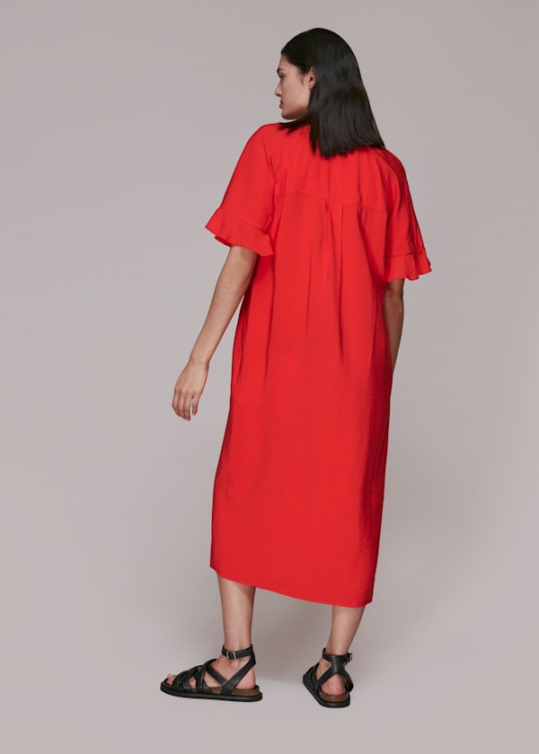 Red Alba Midi Dress