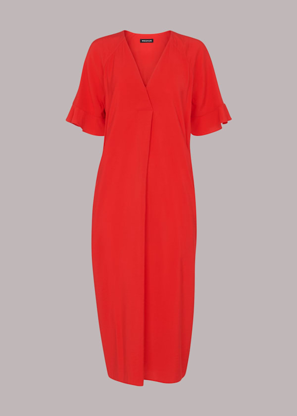 Red Alba Midi Dress
