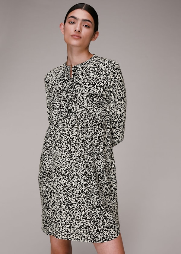 Black Piper Abstract Fleck Dress