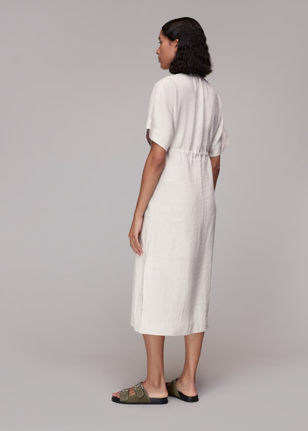Stone Imogen Linen Midi Dress
