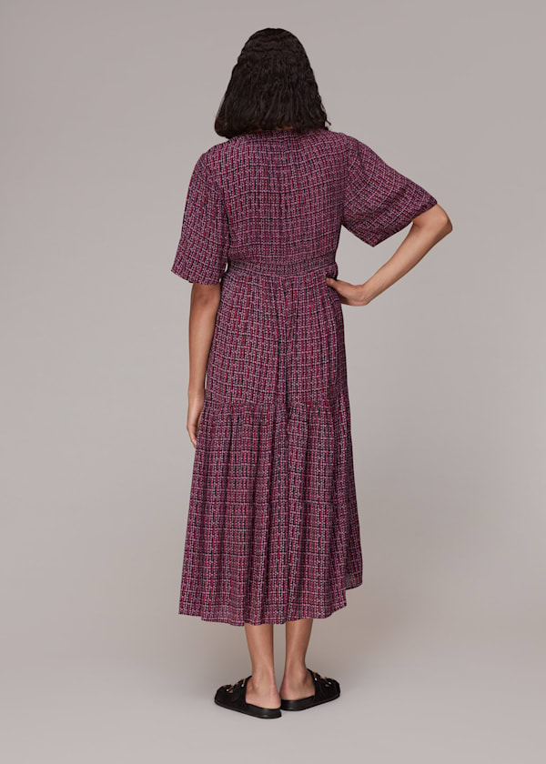 Multicolour Bella Twist Dot Midi Dress