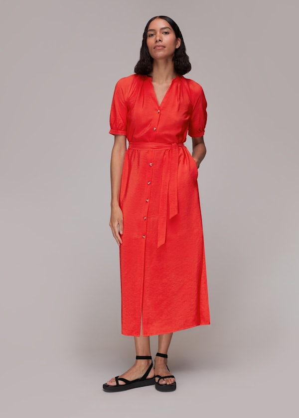 Red Olivia Midi Dress