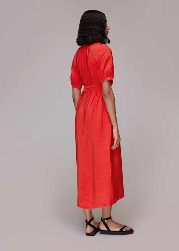 Red Olivia Midi Dress