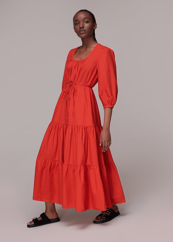 Red Nelly Trapeze Dress