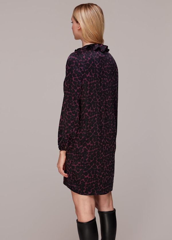 Pink Smudge Animal Frill Dress