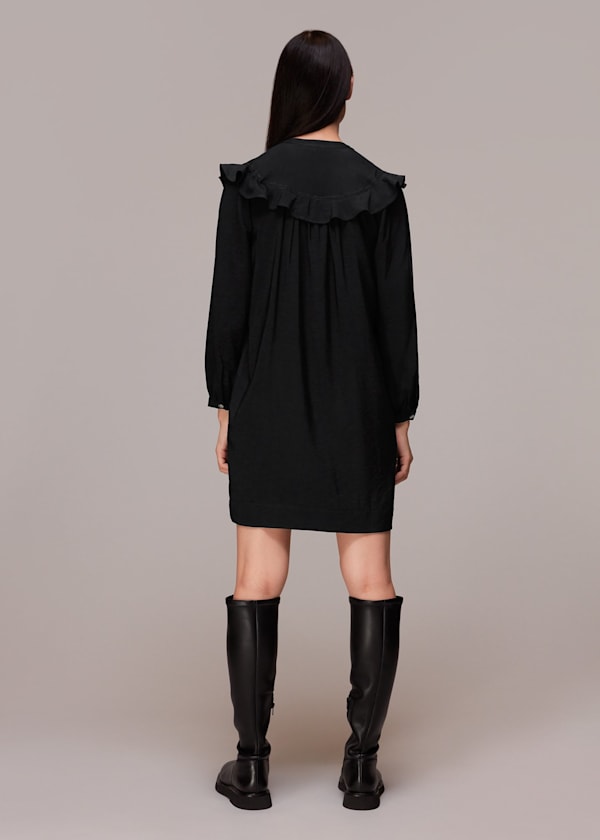 Black Dara Frill Detail Dress