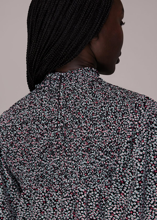 Multicolour Micro Bud Pintuck Dress