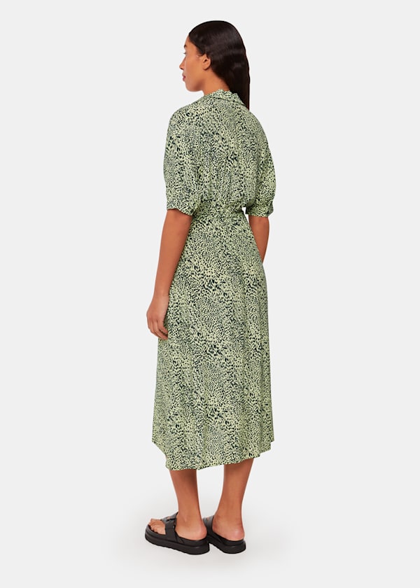Diagonal Leopard Print Dress