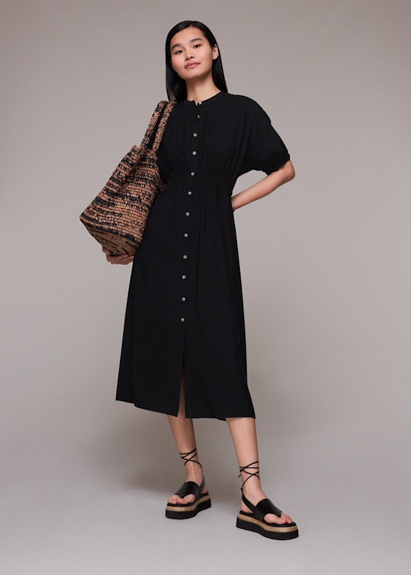 Black Amber Midi Dress