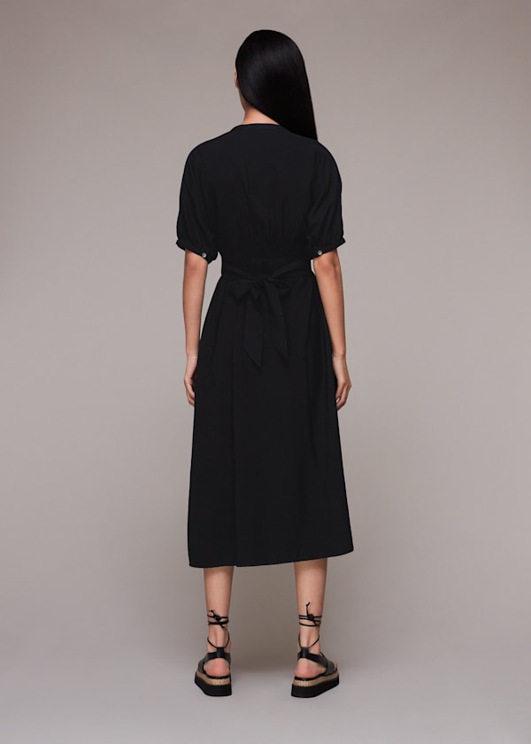 Black Amber Midi Dress
