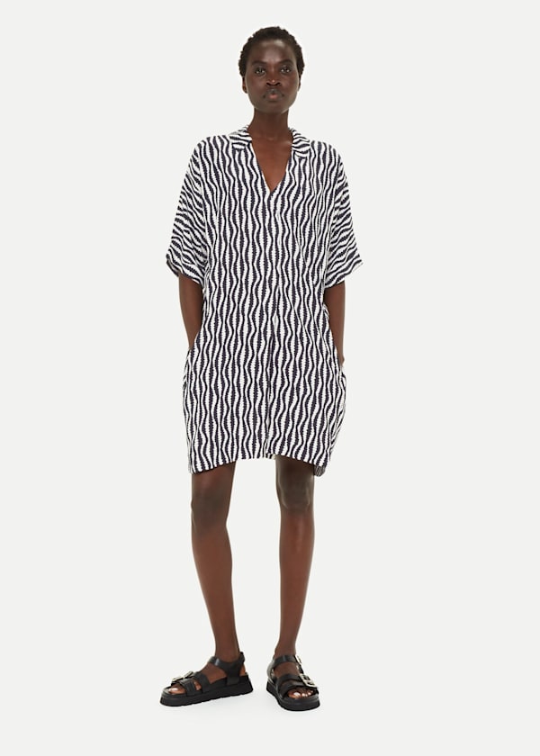 Black Melanie Optical Rope Dress