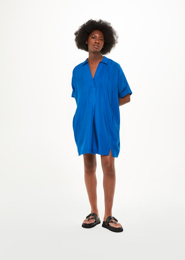 Blue Melanie Relaxed Shirt Dress