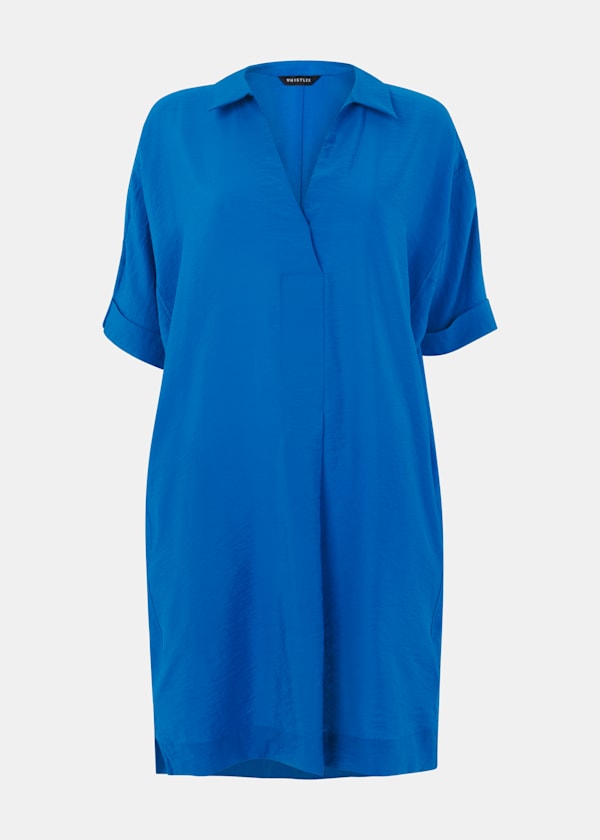 Blue Melanie Relaxed Shirt Dress