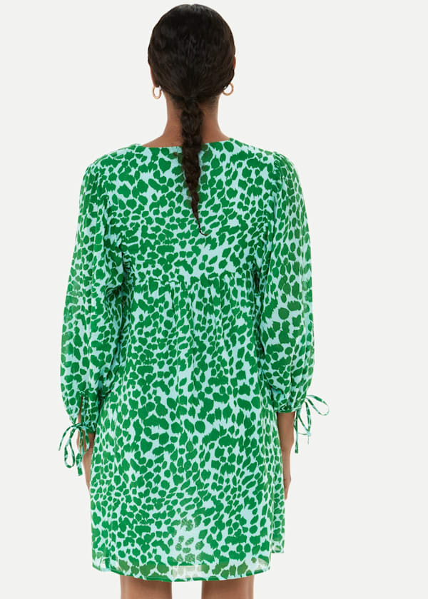 Smooth Leopard Trapeze Dress