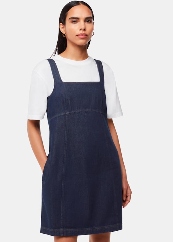 Denim Pinafore Dress
