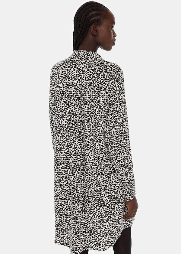 Black Helena Fuzzy Squares Dress