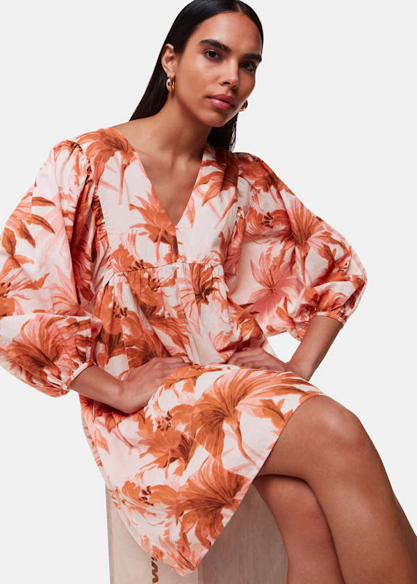 Pink Honolulu Linen Blend Dress