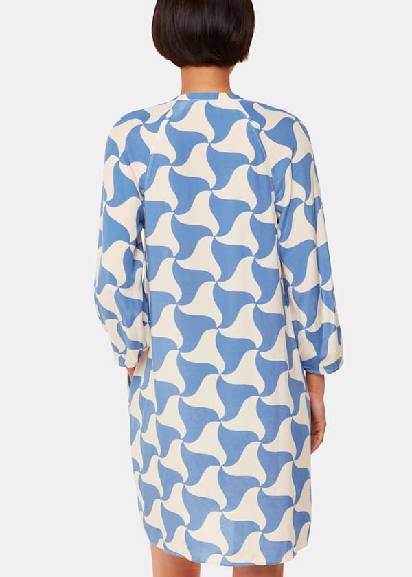 Blue Spun Triangle Dress