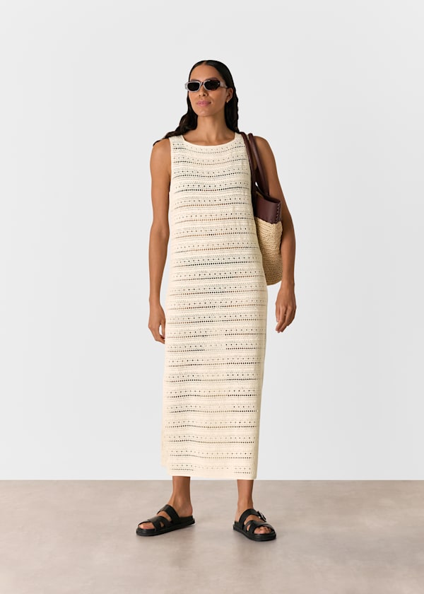 Ivory Long Crochet Beach Dress