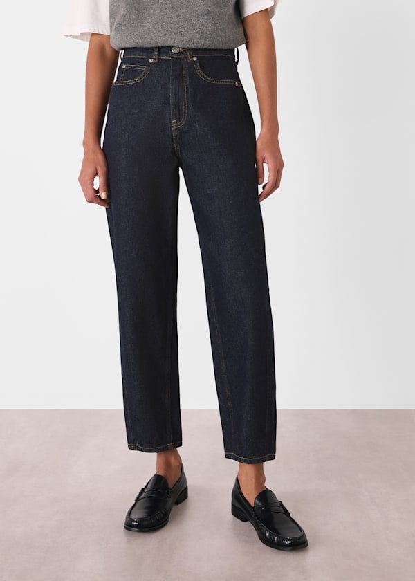 Dark Denim Authentic Barrel Leg Jean