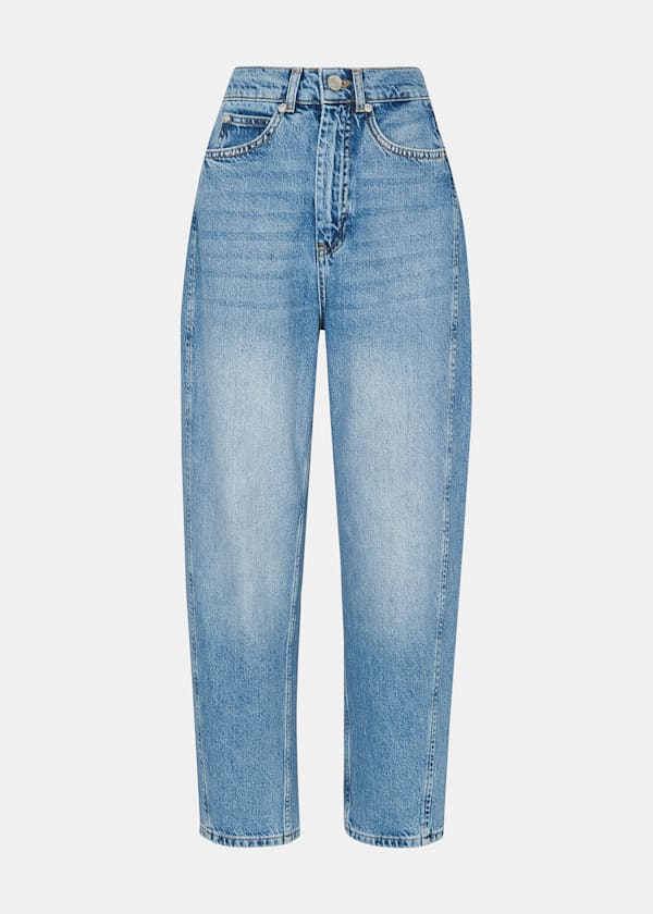 Light Wash Authentic Barrel Leg Jean