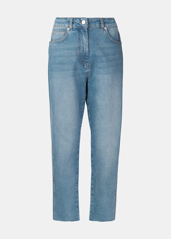 Denim Stretch Slim Frayed Jean