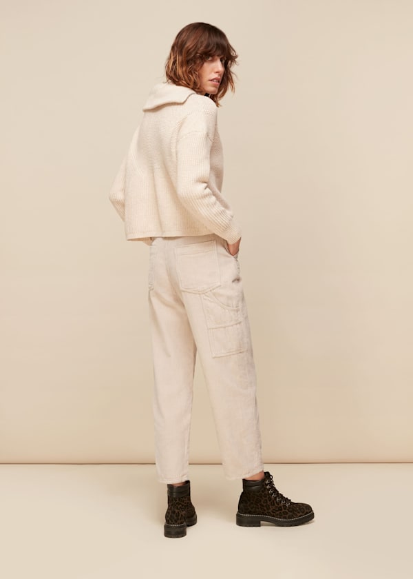 Ivory Utility Cord Cargo Jean