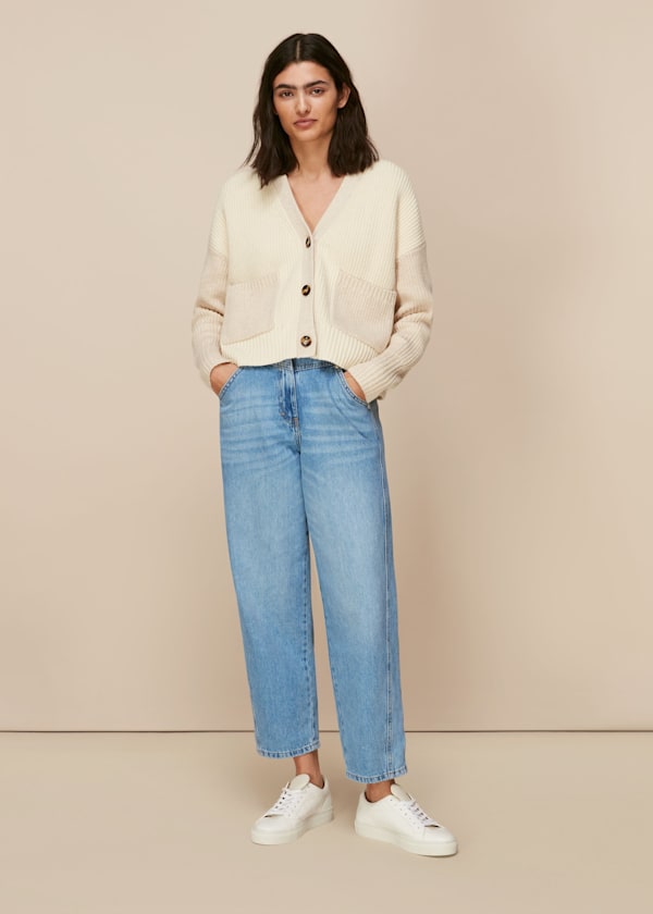Light Wash Authentic Seam Detail Jean