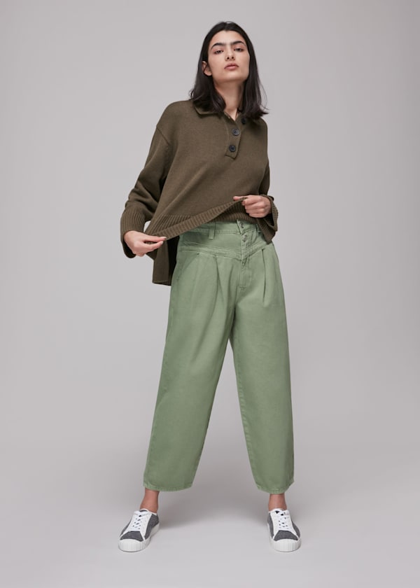 Pale Green Authentic India Pleat Jean