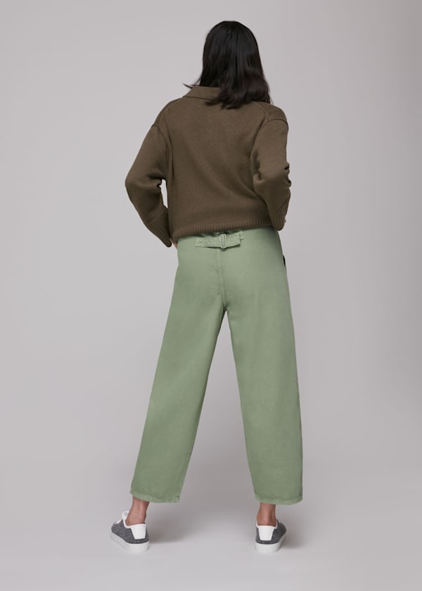 Pale Green Authentic India Pleat Jean